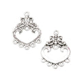 Ornate Heart Chandelier Connectors In Two Finishes view 6