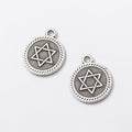Round Star Hexagram Metal Charms in Two Finishes Jewelry Making Pendants view 6