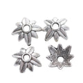 Eight Petal Flower Bead Cap in Bronze and Silver Tones view 6