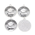 Graduation Day Medal Vintage Metal Charm Pendant for Jewelry Making view 3
