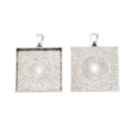 Square Cabochon Setting Metal Charms in Six Finishes view 11