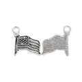 Waving Flag Vintage Metal Charm Pendant for Jewelry Making view 8