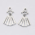 Pleated Dress Metal Charm for Jewelry Making in 3 Visible Finishes view 7