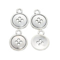 Four Hole Button Metal Charm in 2 Distinct Finishes for Jewelry Making view 6