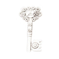 Gear Crown Skeleton Key Metal Charm in Five Finishes view 10