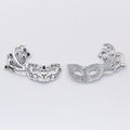 Filigree Masquerade Mask Metal Charms in Two Antique Finishes view 6