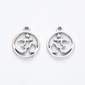 Round Om Symbol Jewelry Pendant Charm in Two Finishes view 6