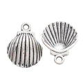 Open Scallop Shell Charm in Five Metal Finishes Jewelry Making Component view 9