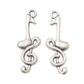 Treble Clef And Note Charm Metal Jewelry Making Component view 8