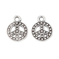 Round Peace Sign Metal Charm Pendant Jewelry Making Component view 7