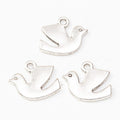 Flying Dove Silhouette Charm in Two Antique Finishes view 6