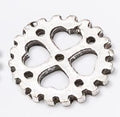 Six Spoke Gear Metal Charm in 4 Distinct Finishes for Jewelry Making view 8