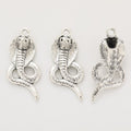 Coiled Cobra Charm Metal Pendant for Jewelry Making view 3