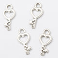 Heart Bow Key Metal Charms In Seven Finishes For Jewelry Making view 10