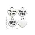 Thank You Heart Metal Charm In 1 Finish Option for Jewelry Making view 3
