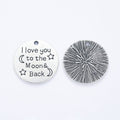 Moon and Stars Message Disc Charms in Two Antique Finishes view 6