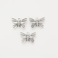 Antique Silver Dragonfly Charm with Open Wing Details view 3