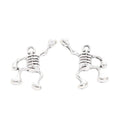 Articulated Skeleton Metal Charm in Antique Silver Tone view 3