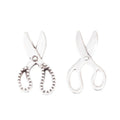 Antique Bronze and Silver Scissors Charms for Jewelry Making view 6