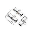 Bamboo Shape Three Way Bail Bead in Textured Metal for Jewelry Making view 3