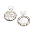 Vintage Pocket Watch Round Bezel Charms in Multiple Finishes for Jewelry Making view 10