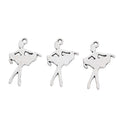 Ballerina Dancer Detailed Metal Charm in 2 Finishes view 6