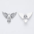 Winged Skull Metal Charm in Antique Bronze and Antique Silver view 6