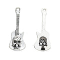 Skull Electric Guitar Metal Charm Pendant in 2 Finishes for DIY Jewelry view 7