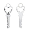 Floral Bow Skeleton Key Metal Charm for Jewelry Making in 6 Visible Finishes view 10