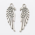 Long Feathered Wing Charm Pendants in Eight Finishes view 10