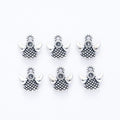 Petite Textured Angel Charm Metal Pendant for Jewelry Making view 9