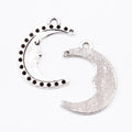 Crescent Moon Connector Charm in Two Antique Finishes view 6
