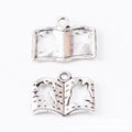 Open Book Cutout Metal Charms In Two Finishes For Jewelry Making view 7