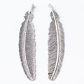Long Feather Metal Pendant Charms in 3 Distinct Finishes view 8