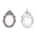 Rose Oval Cabochon Setting Alloy Jewelry Making Component in 2 Finish Options view 6