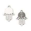 Hamsa Hand Connector Vintage Metal Charm Pendant for Jewelry Making view 9