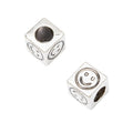 Smiley Cube Bead in 2 Metal Finishes for Jewelry Making view 6