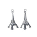Eiffel Tower Metal Charms in Antique Bronze and Silver Finishes view 6