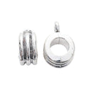 Triple Groove Ring Bail Bead in Three Metal Finishes view 7
