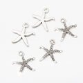 Textured Starfish Charm Metal Jewelry Making Pieces view 9