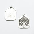 Rectangular Tree of Life Metal Charms in Two Finishes view 6