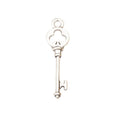 Clover Key Charm Slim Metal Pendant in Three Finishes view 8