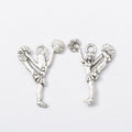 Cheerleader Charm Pom-Pom Figure Metal Pendant in Five Finishes view 9
