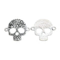 Side-Loop Skull Connector Alloy Connector in Antique Silver Finish view 3