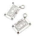 Cassette Tape Metal Charms in Two Antique Finishes view 6