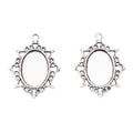 Ornate Oval Cabochon Pendant Settings in Two Antique Finishes view 6
