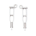 Medical Tuning Fork Metal Charm in Two Antique Finishes view 6