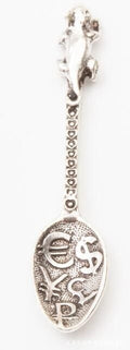 Long Mouse Spoon Metal Charm in Two Antique Finishes view 4
