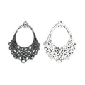Floral Filigree Teardrop Chandelier Connector in Two Finishes view 6