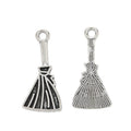 Bristle Broom Vintage Metal Charm Pendant for Jewelry Making view 7